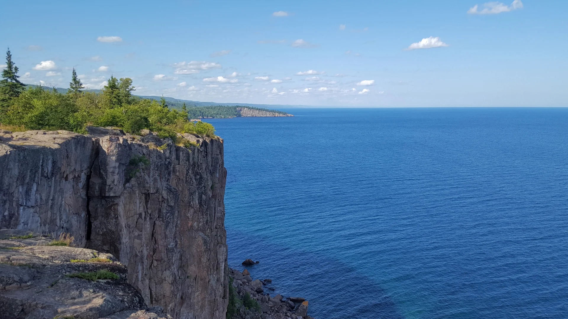 Palisade Head cliff overlooking Lake Superior, North Shore Minnesota