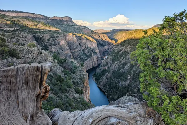 Black Canyon of the Gunnison deep canyon at golden hour