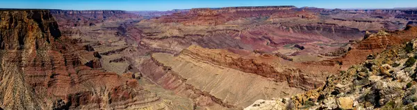 Grand Canyon panorama from South Rim showing layered red rock formations