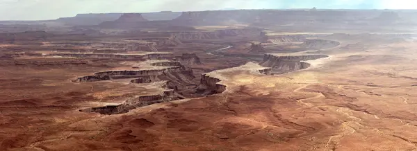 Aerial view of Canyonlands canyon maze, Green River Overlook, Utah